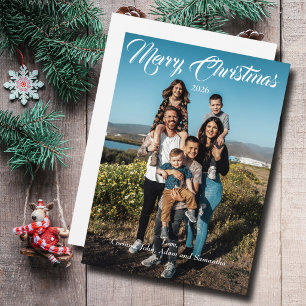 Tarjeta de vacaciones foto de Navidad año escritur