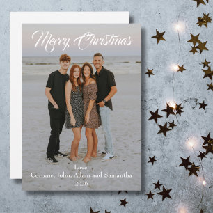 Tarjeta de vacaciones Foto de Navidad año escritur