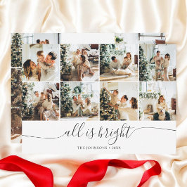 Tarjeta de vacaciones fotográfica con guiones de N