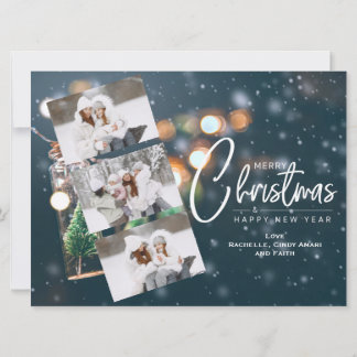 Tarjeta de vacaciones fotográfica para navidades 3