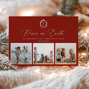 Tarjeta de vacaciones fotográficas de Monograma Bo