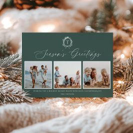 Tarjeta de vacaciones fotográficas de Monograma Bo