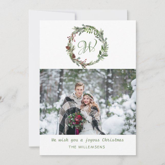 Tarjeta de vacaciones fotográficas para Navidades  (Anverso)