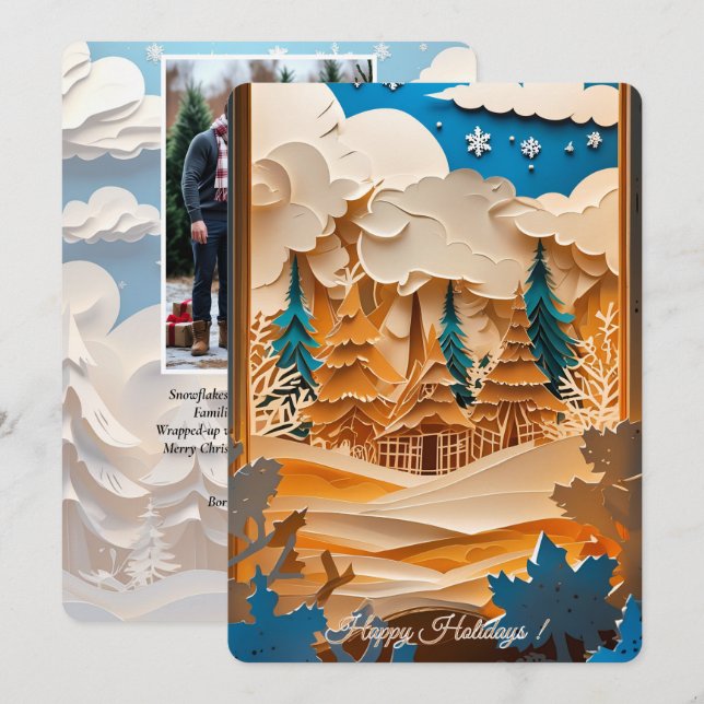 Tarjeta de vacaciones fotográficas Winter Wonderla (Anverso / Reverso)