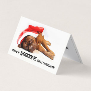 Tarjeta de vacaciones francesa Mastiff Doggone
