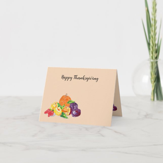 Tarjeta de vacaciones G: Bendito Día de Acción de  (Anverso)