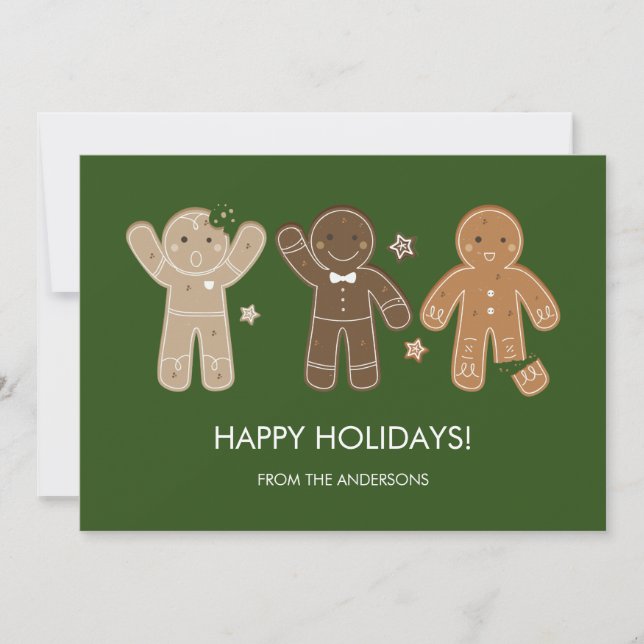 Tarjeta de vacaciones Gingbread Men (Anverso)