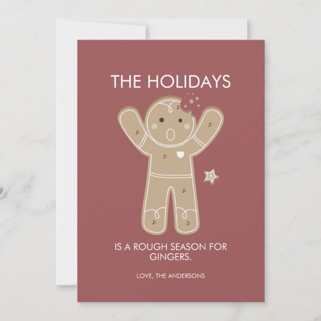 Tarjeta de vacaciones Gingbread Men (Anverso)