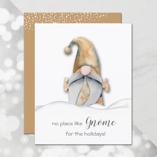 Tarjeta de vacaciones Gnome para Navidades de pres (Subido por el creador)