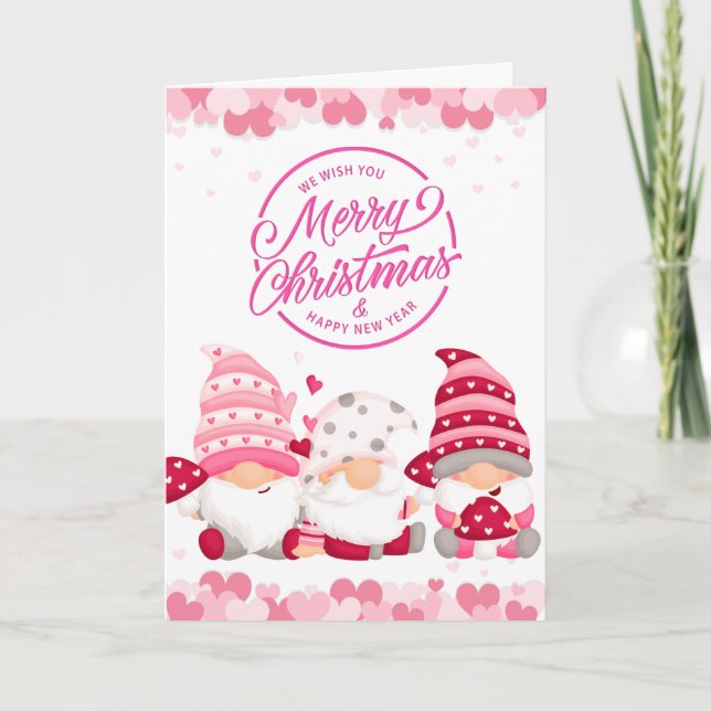 Tarjeta de vacaciones Gnomes navidades (Anverso)