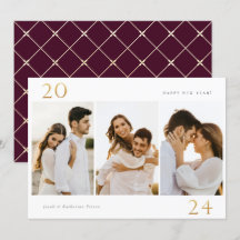 Tarjeta de vacaciones Gold 2023 New Year 3 Photo