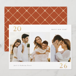 Tarjeta de vacaciones Gold 2024 New Year 3 Photo
