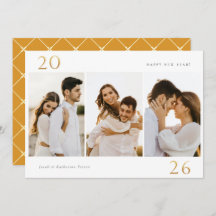 Tarjeta de vacaciones Gold 2024 New Year 3 Photo