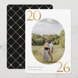 Tarjeta de vacaciones Gold 2024 New Year Photo Hol