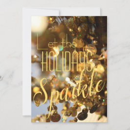 Tarjeta de vacaciones Gold Sparkle Classic