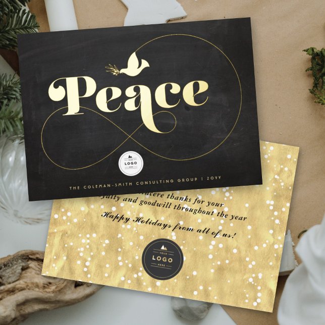 Tarjeta De Vacaciones Golden Peace And Dove Busine (Subido por el creador)