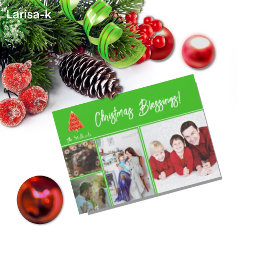 Tarjeta de vacaciones Green Joyoux Noel Photo