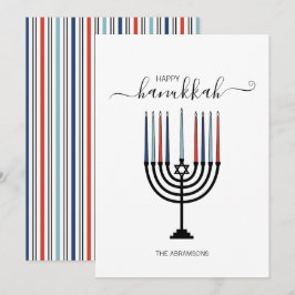 Tarjeta de vacaciones Hanukkah Menorah