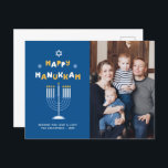 Tarjeta de vacaciones "Happy Hanukkah"<br><div class="desc">Foto festiva personalizada Tarjetas Happy Hanukkah.</div>