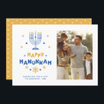 Tarjeta de vacaciones "Happy Hanukkah"<br><div class="desc">Foto festiva personalizada Tarjetas Happy Hanukkah.</div>