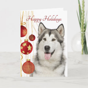 Tarjeta de vacaciones Husky