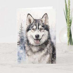 Tarjeta de vacaciones Husky