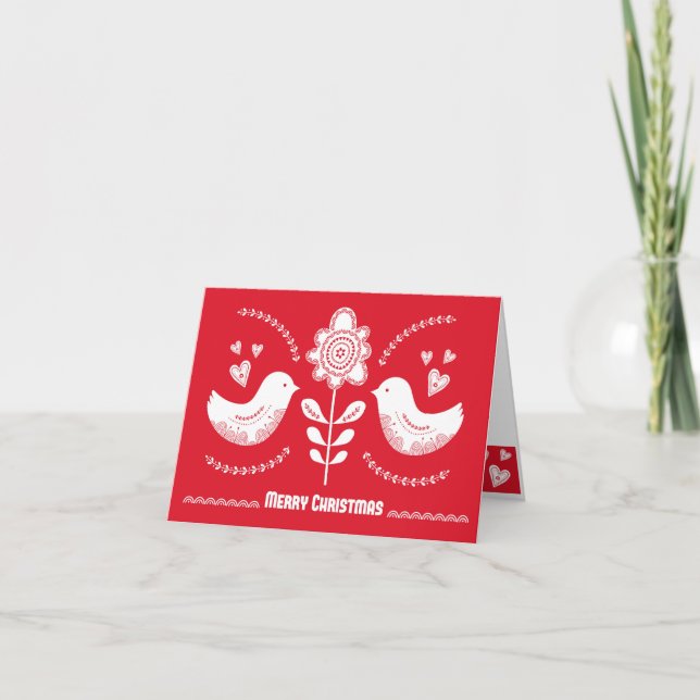 Tarjeta de vacaciones inspirada en Escandinavia. E (Anverso)