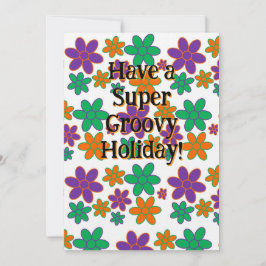 Tarjeta de vacaciones inspirada en las flores Groo