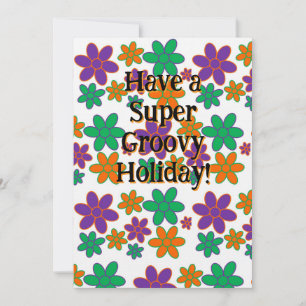Tarjeta de vacaciones inspirada en las flores Groo