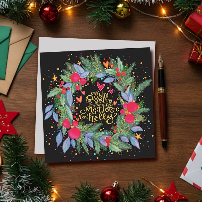 Tarjeta de vacaciones inspiradora de corona de mué (Subido por el creador)