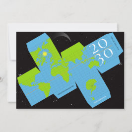 Tarjeta de vacaciones interactiva del Globo Mundia