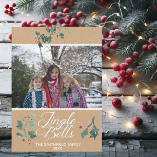 Tarjeta de vacaciones Jingle Bells Photo Card