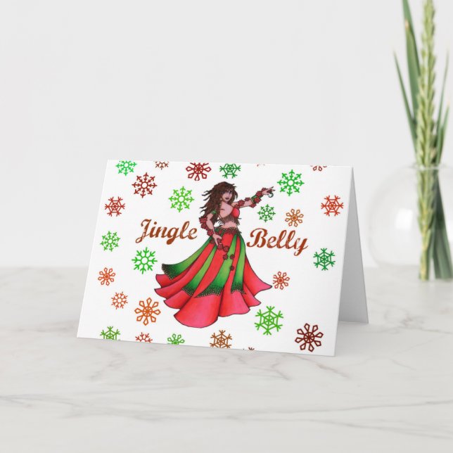 Tarjeta de vacaciones Jingle Belly (Anverso)