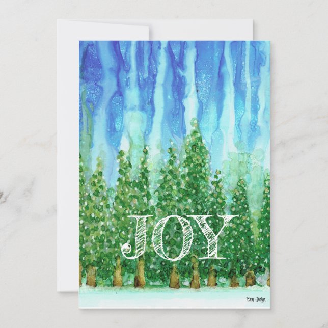 Tarjeta de vacaciones JOY - Diseño original de tin (Anverso)