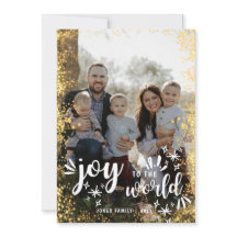 Tarjeta de vacaciones Joy to the World Navidades C