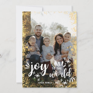 Tarjeta de vacaciones Joy to the World Navidades C