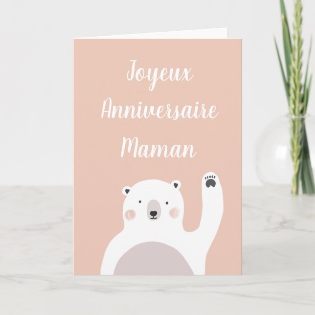 Tarjeta de vacaciones Joyeux Anweex Maman (Anverso)