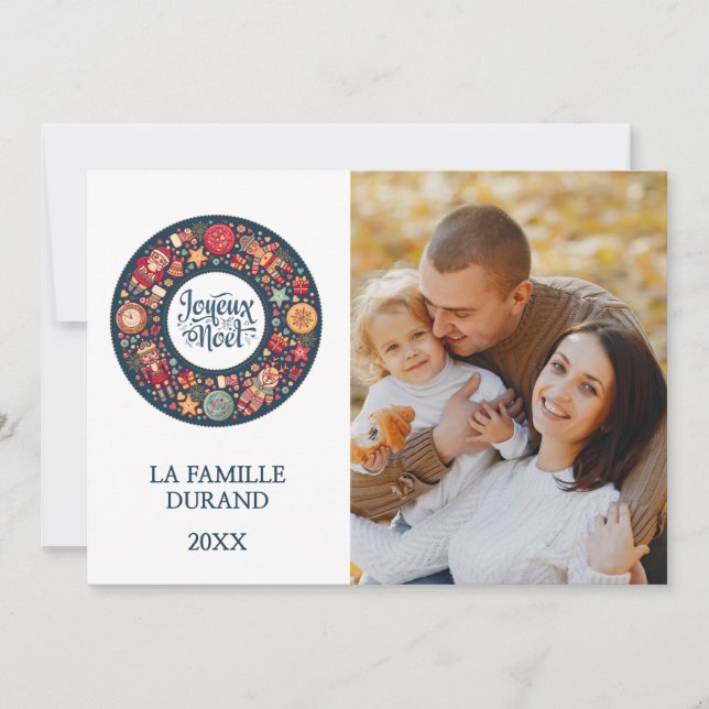 Tarjeta de vacaciones Joyeux Noel (Anverso)