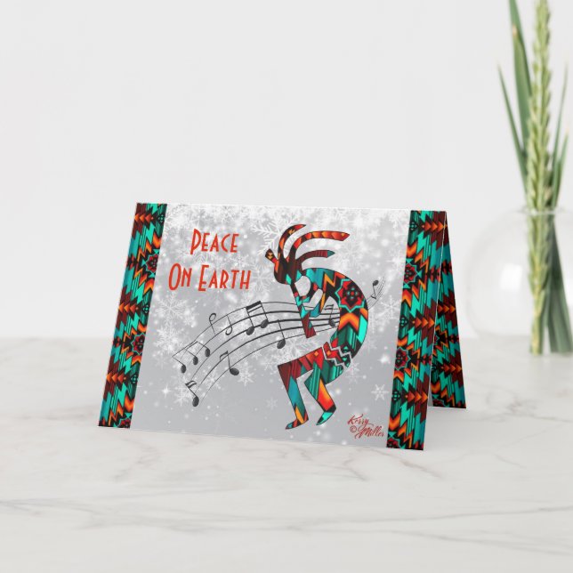 Tarjeta de vacaciones Kokopelli del Suroeste (Anverso)