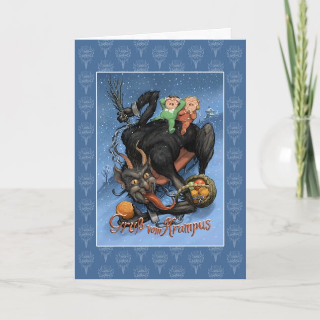 Tarjeta de vacaciones Krampus (Anverso)
