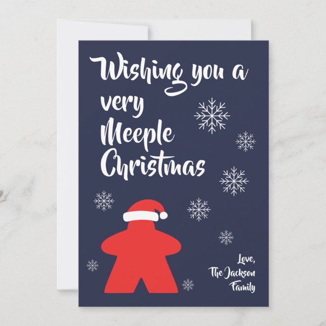 Tarjeta de vacaciones "Les deseamos un Navidad muy (Anverso)