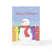 Tarjeta de vacaciones LGBTQ Snowman