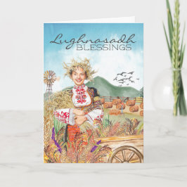 Tarjeta de vacaciones Lughnasadh Farm Harvest