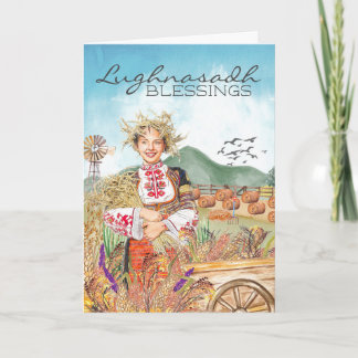 Tarjeta de vacaciones Lughnasadh Farm Harvest