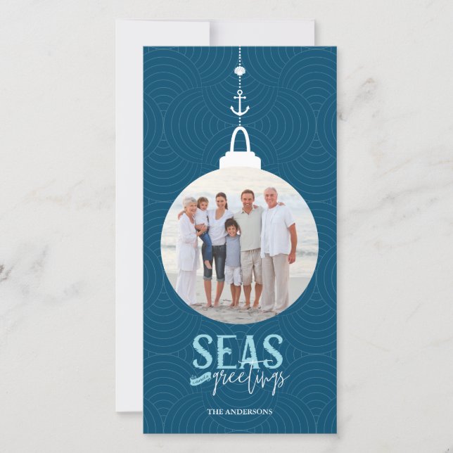 Tarjeta de vacaciones Mares y Saludos (Anverso)