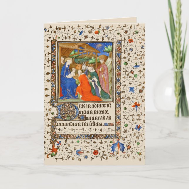 Tarjeta de vacaciones Medieval 1420 Navidades de N (Anverso)