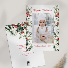 Tarjeta de vacaciones Minimalista moderna Mistleto