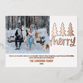 Tarjeta de vacaciones moderna con foto y lámina do