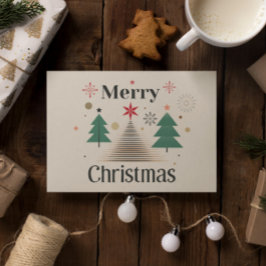 Tarjeta de vacaciones moderna de árbol de Navidad