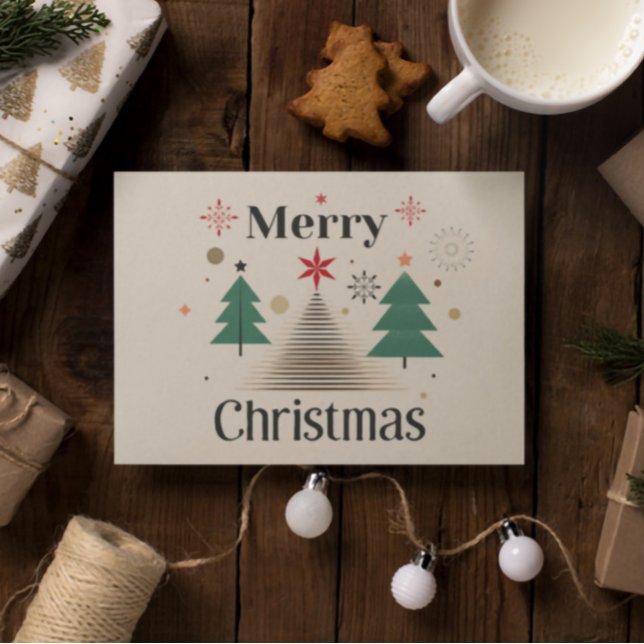 Tarjeta de vacaciones moderna de árbol de Navidad  (Subido por el creador)